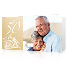 Design-wenskaarten korte vouw L - set van tien (buitenkant bedrukt, standaard kaartpapier glanzend)