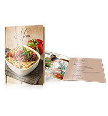 Menukaarten lange vouw - set van tien (dubbelzijdig bedrukt)