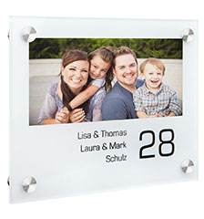 Naambord met foto (acrylglas)