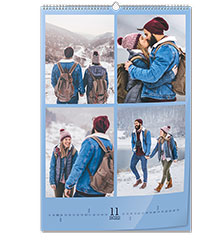 Kalender A2 (staand, premium papier hoogglans)