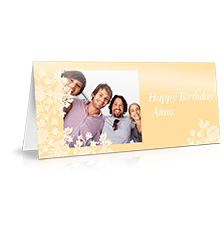 Design-Tafelkaarten lange vouw 10×5 cm - set van tien (enkelzijdig bedrukt)