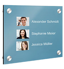 Naambord met foto (aluminium)